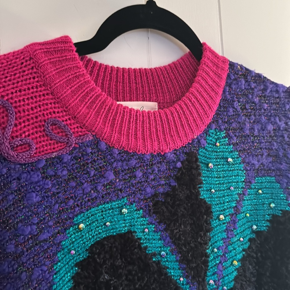Vintage Jaclyn Smith Beaded Sweater Size M - Picture 6 of 12